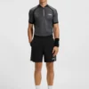 Slim-Fit-Poloshirt aus Mesh-Jersey mit Reißverschluss am Kragen