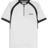 Slim-Fit-Poloshirt aus Mesh-Jersey mit Reißverschluss am Kragen
