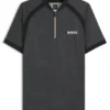 Slim-Fit-Poloshirt aus Mesh-Jersey mit Reißverschluss am Kragen