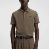 Slim-Fit-Poloshirt aus Stretch-Baumwolle mit aufgedrucktem Logo