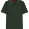 Slim-Fit-Poloshirt aus Stretch-Baumwolle mit aufgedrucktem Logo