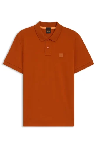 Slim-Fit-Poloshirt aus Stretch-Baumwolle mit Logo-Patch
