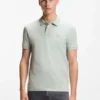 Slim-Fit-Poloshirt aus Stretch-Baumwolle mit Logo-Patch