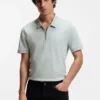 Slim-Fit-Poloshirt aus Stretch-Baumwolle mit Logo-Patch
