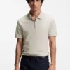 Slim-Fit-Poloshirt aus Stretch-Baumwolle mit Logo-Patch