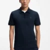Slim-Fit-Poloshirt aus Stretch-Baumwolle mit Logo-Patch