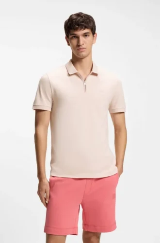 Slim-Fit-Poloshirt aus Stretch-Baumwolle mit Logo-Patch