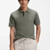 Slim-Fit-Poloshirt aus Stretch-Baumwolle mit Logo-Patch