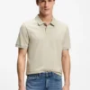 Slim-Fit-Poloshirt aus Stretch-Baumwolle mit Logo-Patch