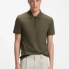 Slim-Fit-Poloshirt aus Stretch-Baumwolle mit Logo-Patch