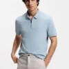 Slim-Fit-Poloshirt aus Stretch-Baumwolle mit Logo-Patch