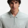Slim-Fit-Poloshirt aus Stretch-Baumwolle mit Logo-Patch