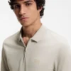 Slim-Fit-Poloshirt aus Stretch-Baumwolle mit Logo-Patch