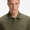 Slim-Fit-Poloshirt aus Stretch-Baumwolle mit Logo-Patch