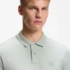 Slim-Fit-Poloshirt aus Stretch-Baumwolle mit Logo-Patch