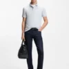 Slim-Fit-Poloshirt aus Stretch-Baumwolle mit Logo-Patch