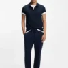 Slim-Fit-Poloshirt aus Stretch-Baumwolle mit Logo-Patch