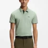 Slim-Fit-Poloshirt aus Stretch-Baumwolle mit Logo und Streifen