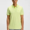 Slim-Fit-Poloshirt aus Stretch-Baumwolle mit Logo und Streifen