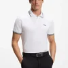 Slim-Fit-Poloshirt aus Stretch-Baumwolle mit Logo und Streifen
