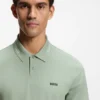 Slim-Fit-Poloshirt aus Stretch-Baumwolle mit Logo und Streifen