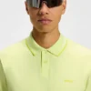 Slim-Fit-Poloshirt aus Stretch-Baumwolle mit Logo und Streifen