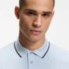 Slim-Fit-Poloshirt aus Stretch-Baumwolle mit Logo und Streifen