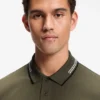 Slim-Fit-Poloshirt aus Stretch-Baumwolle mit Logo und Streifen