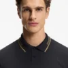 Slim-Fit-Poloshirt aus Stretch-Baumwolle mit Logo und Streifen
