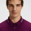 Slim-Fit-Poloshirt aus Stretch-Baumwolle mit Logo und Streifen