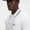 Slim-Fit-Poloshirt aus Stretch-Baumwolle mit Logo und Streifen