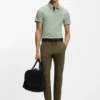 Slim-Fit-Poloshirt aus Stretch-Baumwolle mit Logo und Streifen