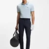 Slim-Fit-Poloshirt aus Stretch-Baumwolle mit Logo und Streifen
