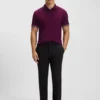 Slim-Fit-Poloshirt aus Stretch-Baumwolle mit Logo und Streifen