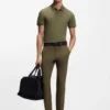 Slim-Fit-Poloshirt aus Stretch-Baumwolle mit Logo und Streifen