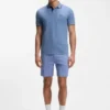Slim-Fit-Poloshirt aus Stretch-Baumwolle mit Logo und Streifen