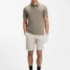 Slim-Fit-Poloshirt aus Stretch-Baumwolle mit Logo und Streifen