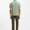 Slim-Fit-Poloshirt aus Stretch-Baumwolle mit Logo und Streifen