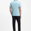 Slim-Fit-Poloshirt aus Stretch-Baumwolle mit Logo und Streifen