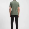 Slim-Fit-Poloshirt aus Stretch-Baumwolle mit Logo und Streifen