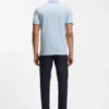 Slim-Fit-Poloshirt aus Stretch-Baumwolle mit Logo und Streifen
