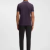 Slim-Fit-Poloshirt aus Stretch-Baumwolle mit Logo und Streifen