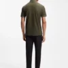 Slim-Fit-Poloshirt aus Stretch-Baumwolle mit Logo und Streifen