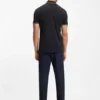 Slim-Fit-Poloshirt aus Stretch-Baumwolle mit Logo und Streifen