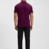 Slim-Fit-Poloshirt aus Stretch-Baumwolle mit Logo und Streifen