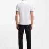 Slim-Fit-Poloshirt aus Stretch-Baumwolle mit Logo und Streifen