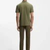 Slim-Fit-Poloshirt aus Stretch-Baumwolle mit Logo und Streifen