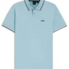 Slim-Fit-Poloshirt aus Stretch-Baumwolle mit Logo und Streifen