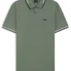 Slim-Fit-Poloshirt aus Stretch-Baumwolle mit Logo und Streifen