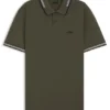 Slim-Fit-Poloshirt aus Stretch-Baumwolle mit Logo und Streifen